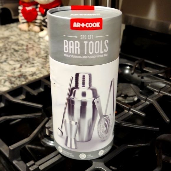 AR+Cook 5-Piece Set Bar Tools- Silver - Picture 4 of 5